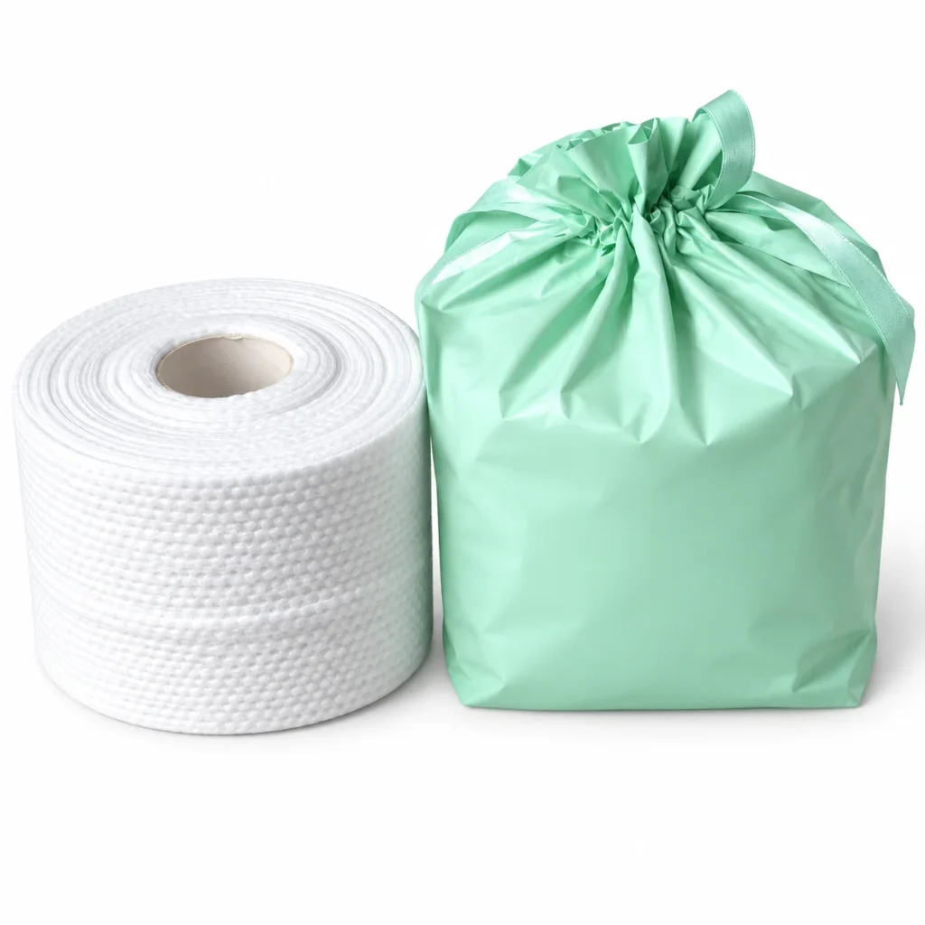 Lisora rolled viscose facial cleansing wipes for beauty salon