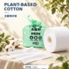 Plant-based cotton disposable roll facial tissue