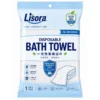 Lisora individually packed disposable nonwoven bath towel for hotel, salon and travel
