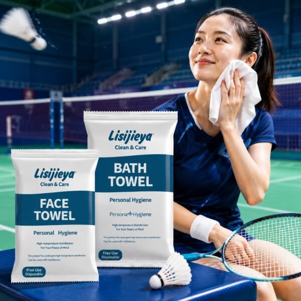 Plant fiber disposable non-woven towel and bath towel set