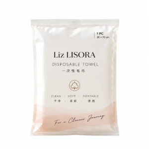 Lisora individually packed disposable nonwoven facial towel for hotel, salon and travel