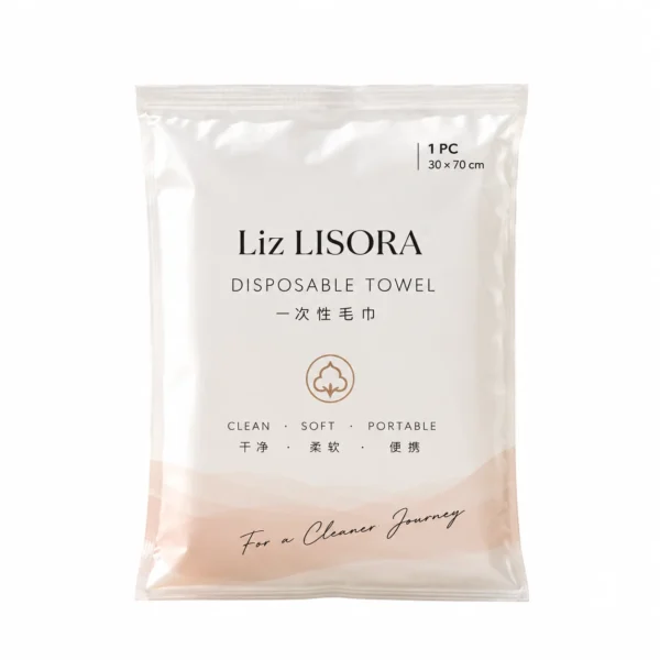 disposable towel & bath facial towel Lisora individually packed disposable nonwoven facial towel for hotel, salon and travel