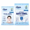 Lisora disposable facial towel and bath towel package