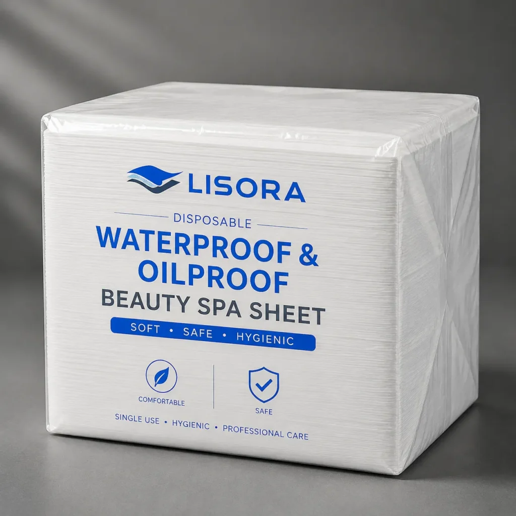 White SMS non-woven disposable bed sheet & fitted bed cover, support OEM ODM customization
